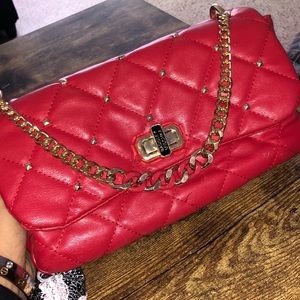 BADGLEY MISCHKA RED BAG WITH GOLD CHAIN ❤️